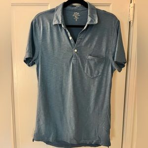 J Crew Sz Medium Slim Garment Dyed Polo